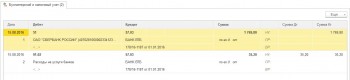 Проводки по Эквайрингу 1С:Бухгалтерия