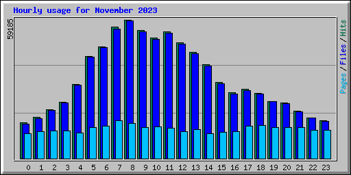 Hourly usage for November 2023