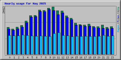 Hourly usage for May 2025