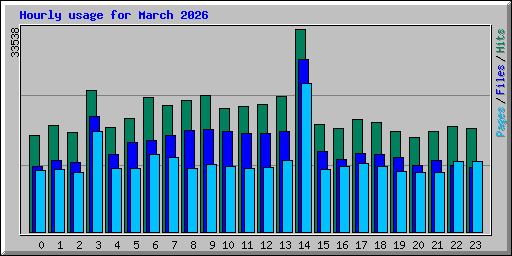 Hourly usage for March 2026