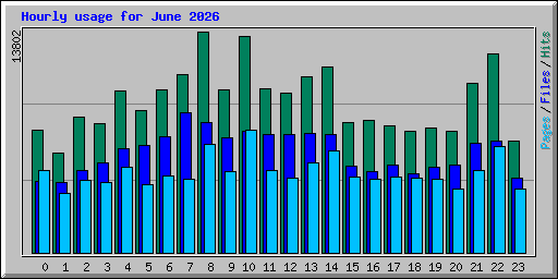 Hourly usage for June 2026