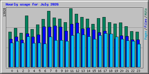 Hourly usage for July 2026