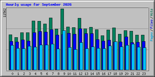 Hourly usage for September 2026